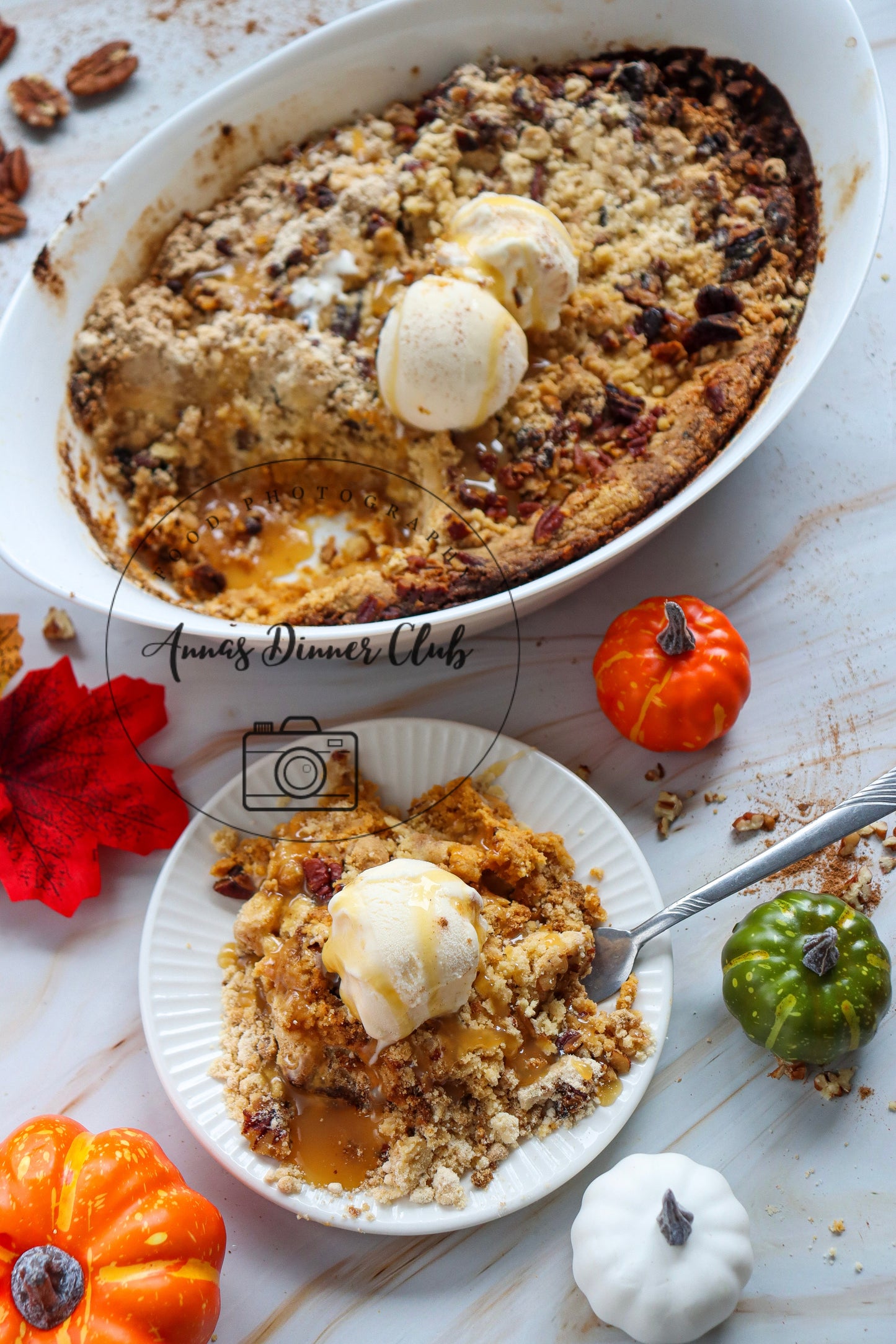 Pumpkin Cheesecake dump cake - exclusive set
