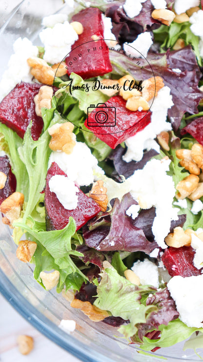 Goat Cheese salad with beetroot PLR set