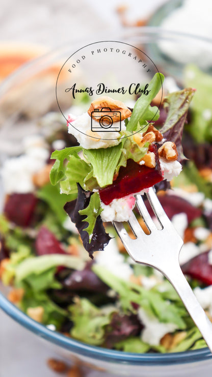 Goat Cheese salad with beetroot PLR set
