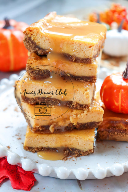 Pumpkin cheesecake bars  - exclusive set