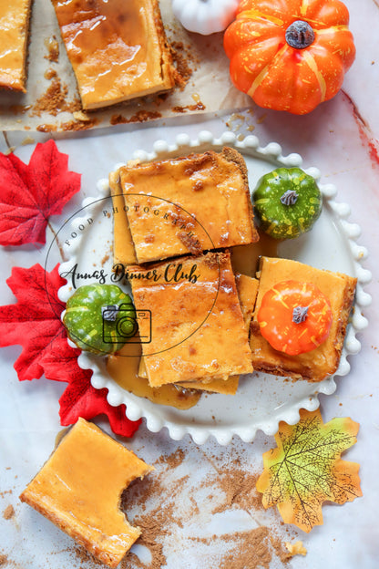 Pumpkin cheesecake bars  - exclusive set