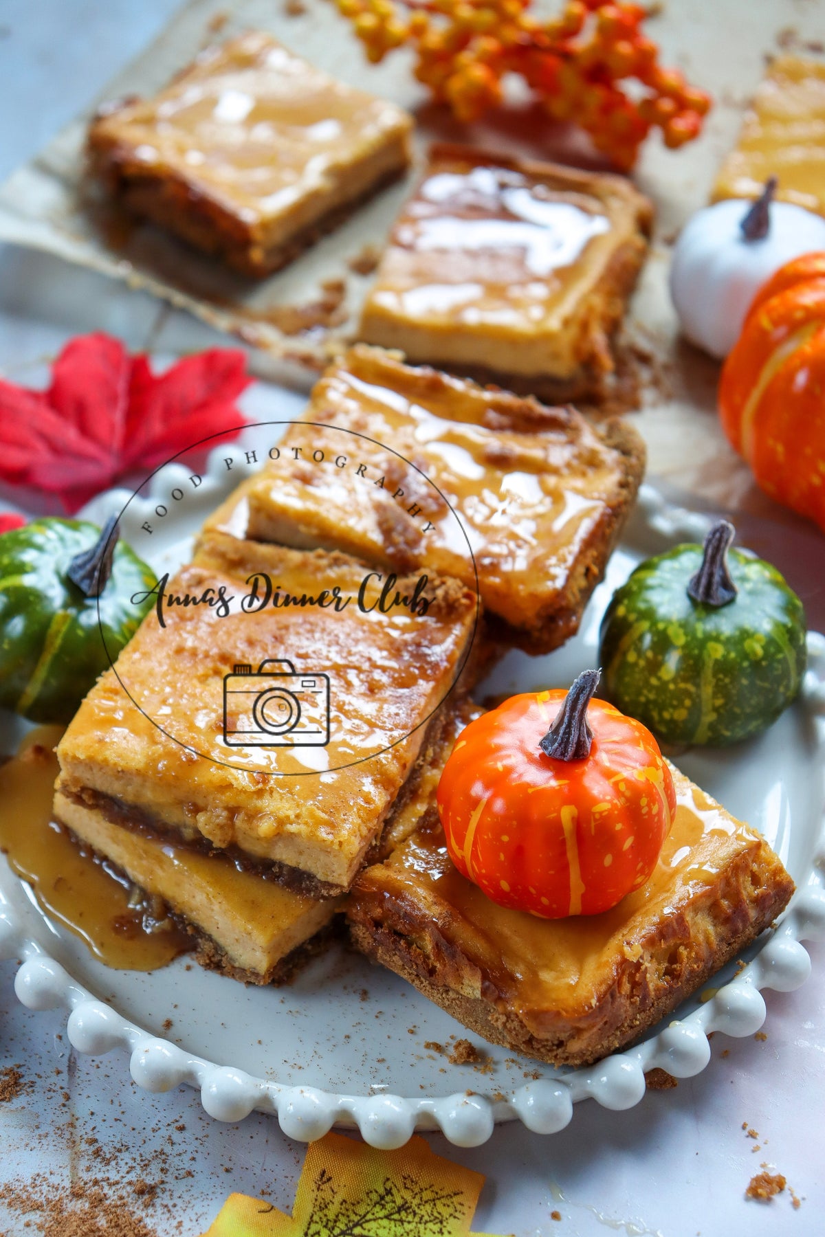 Pumpkin cheesecake bars  - exclusive set