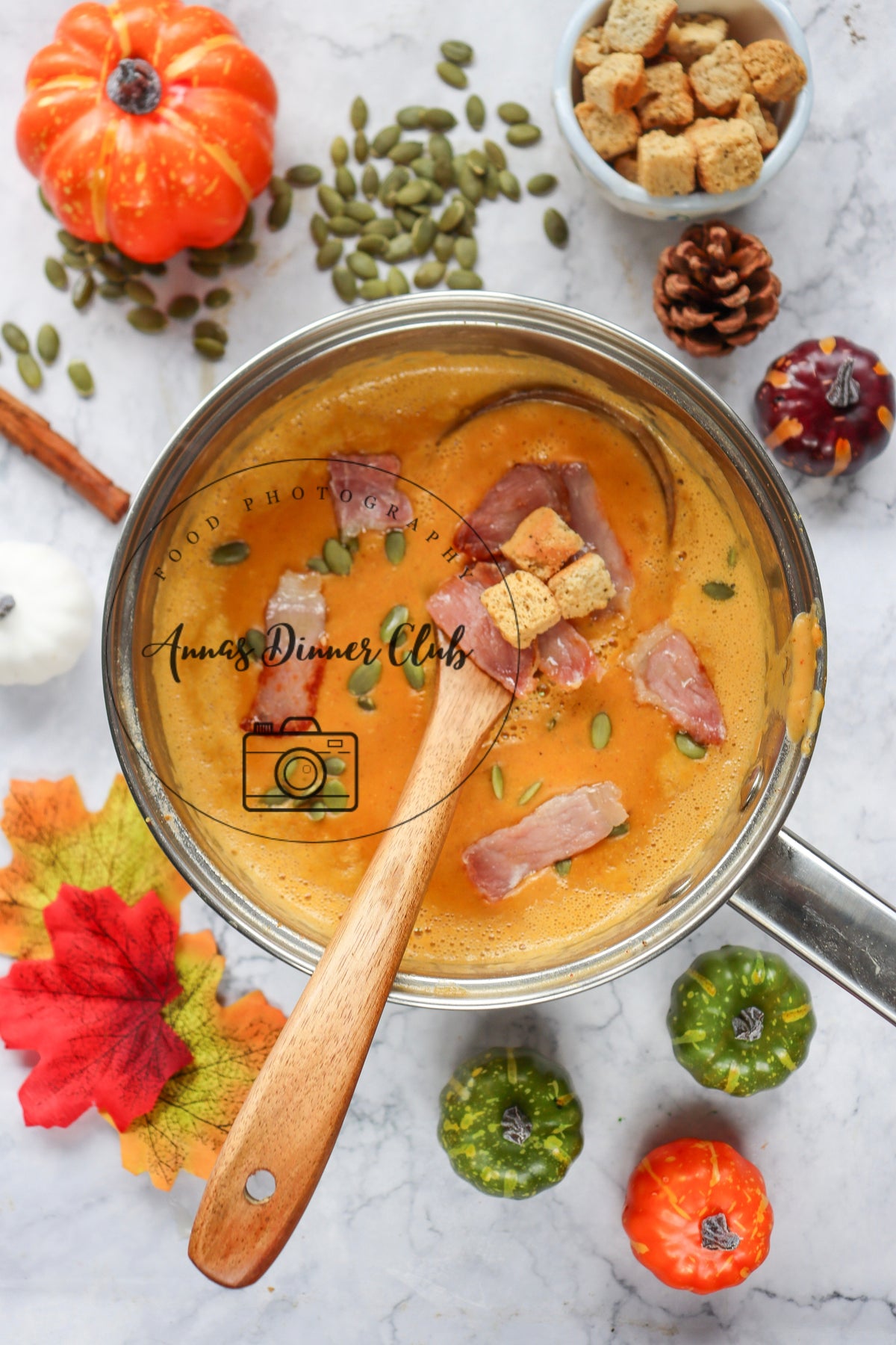 Pumpkin and bacon soup- exclusive set