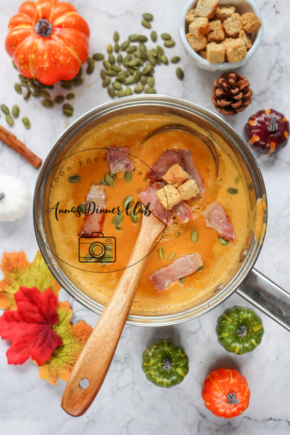Pumpkin and bacon soup- exclusive set