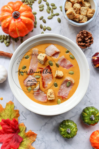 Pumpkin and bacon soup- exclusive set