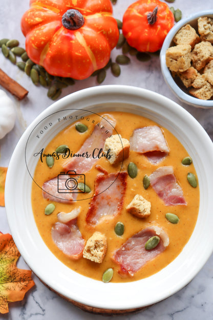 Pumpkin and bacon soup- exclusive set