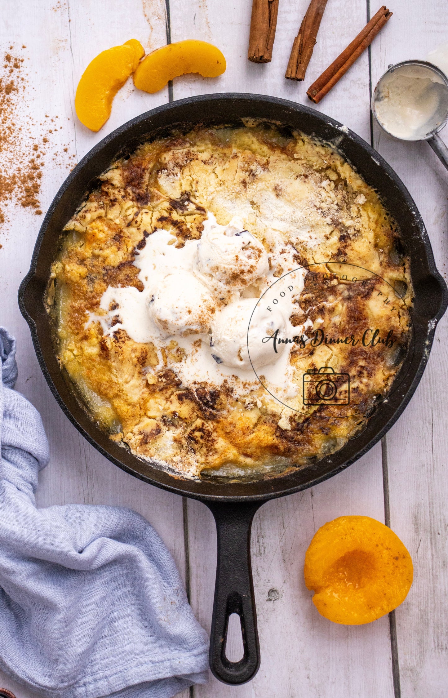 Skillet Peach Dump Cake PLR set