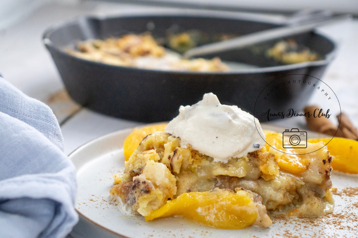 Skillet Peach Dump Cake PLR set