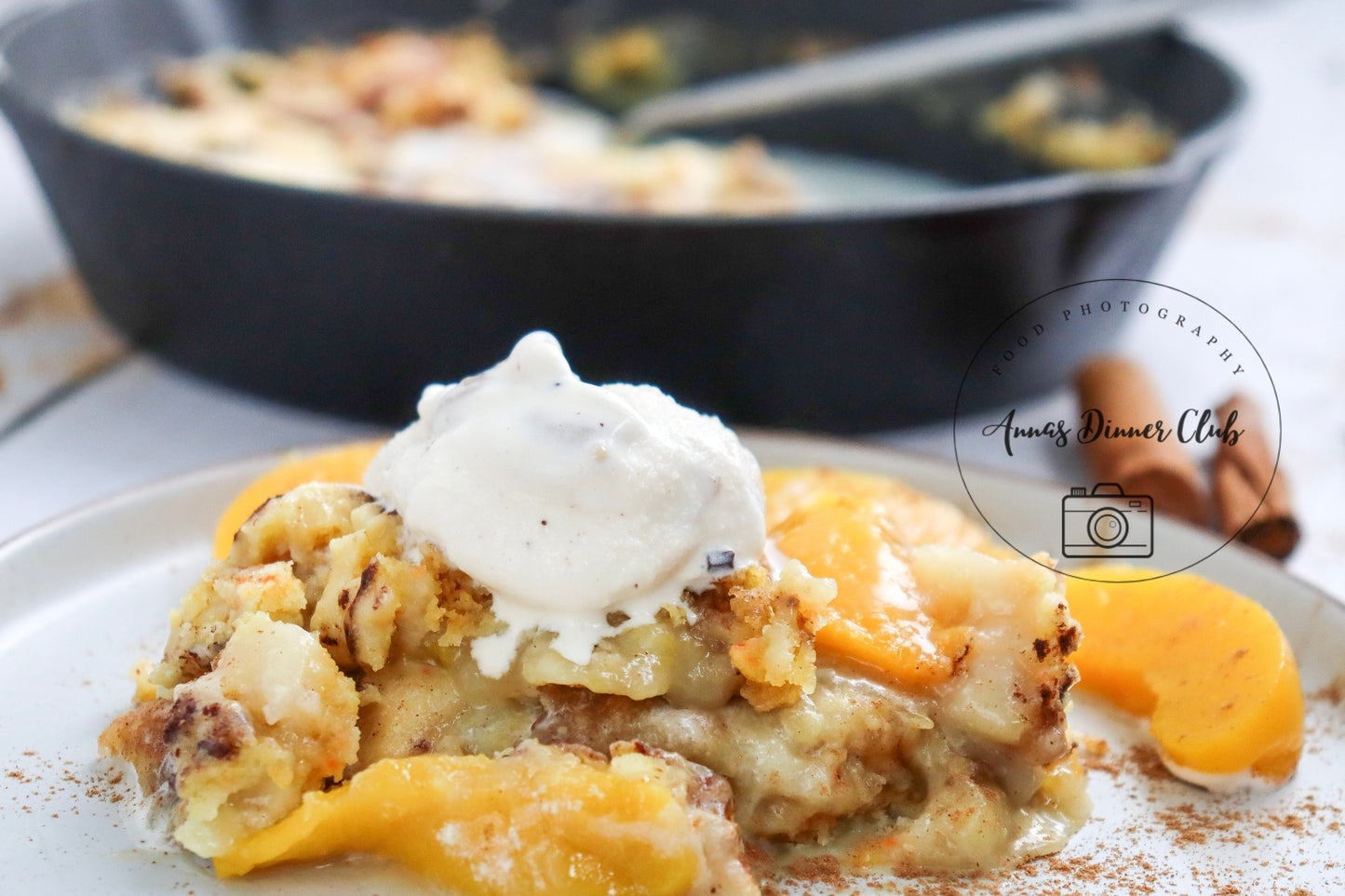 Skillet Peach Dump Cake PLR set