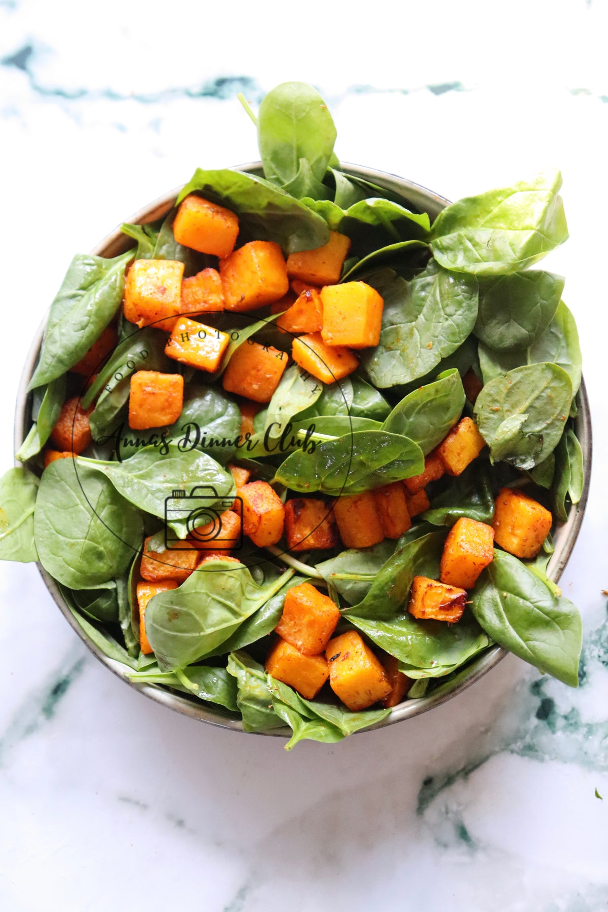 Roast pumpkin spinach feta salad   - exclusive set