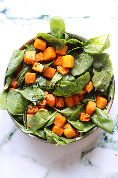 Roast pumpkin spinach feta salad   - exclusive set