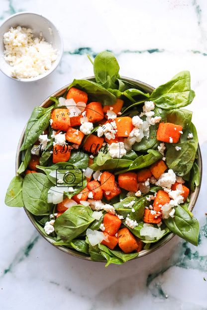 Roast pumpkin spinach feta salad   - exclusive set