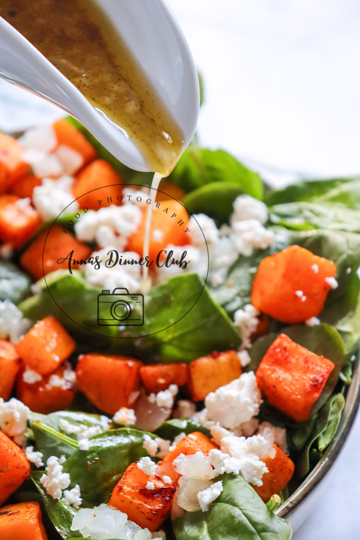 Roast pumpkin spinach feta salad   - exclusive set