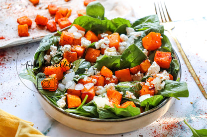 Roast pumpkin spinach feta salad   - exclusive set