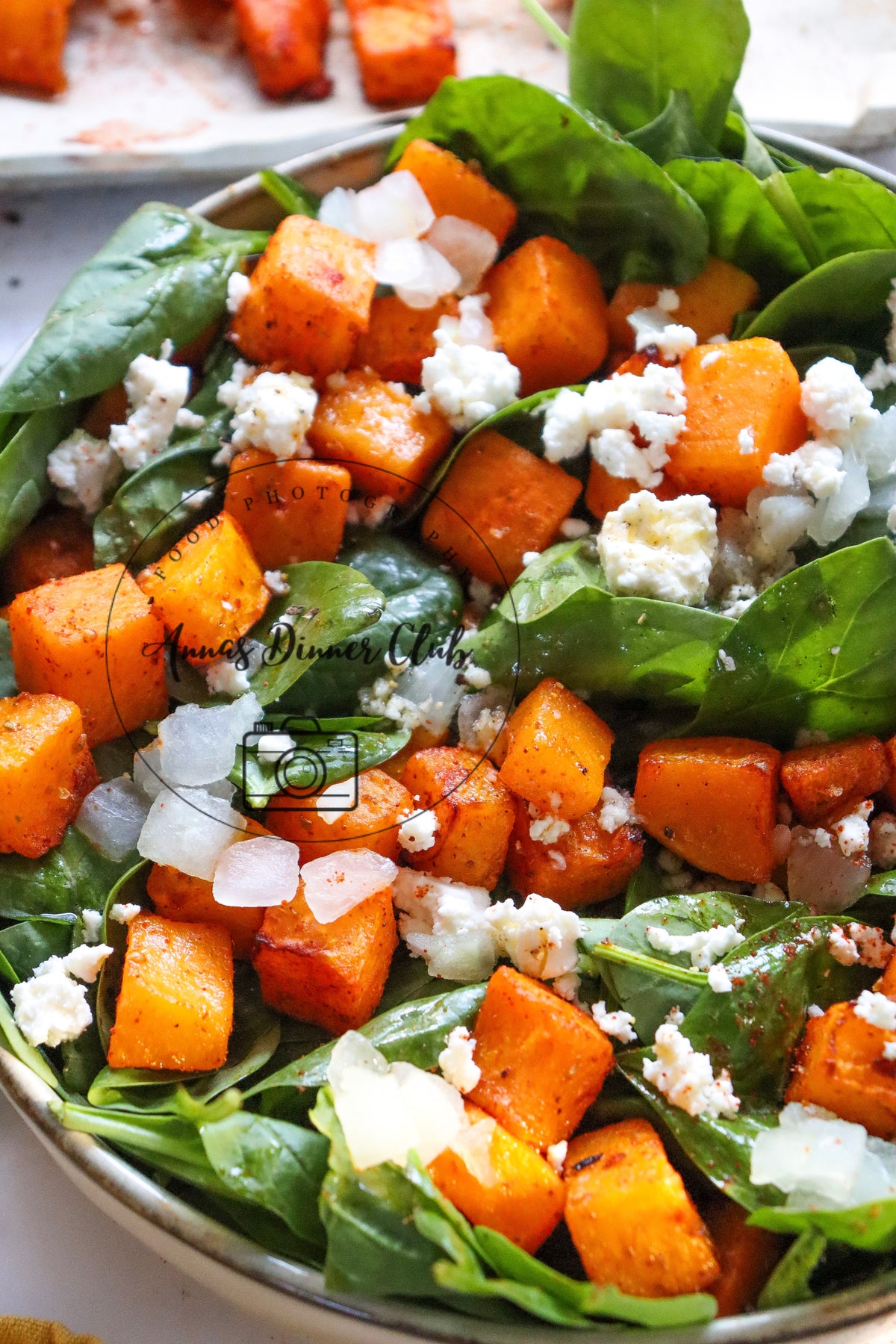 Roast pumpkin spinach feta salad   - exclusive set