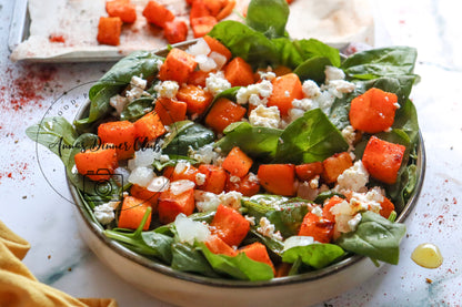 Roast pumpkin spinach feta salad   - exclusive set