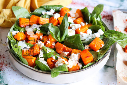Roast pumpkin spinach feta salad   - exclusive set