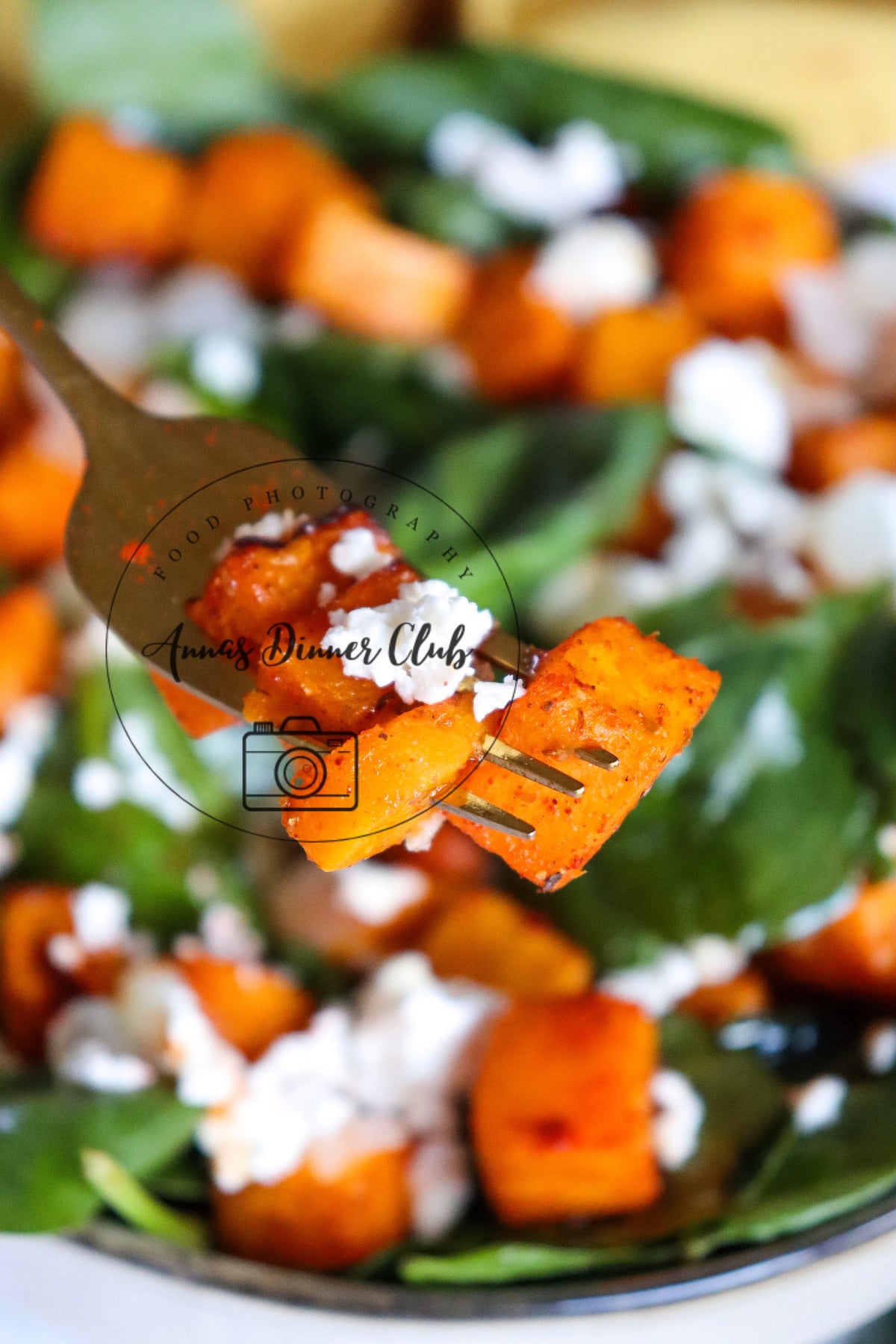 Roast pumpkin spinach feta salad   - exclusive set