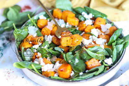 Roast pumpkin spinach feta salad   - exclusive set