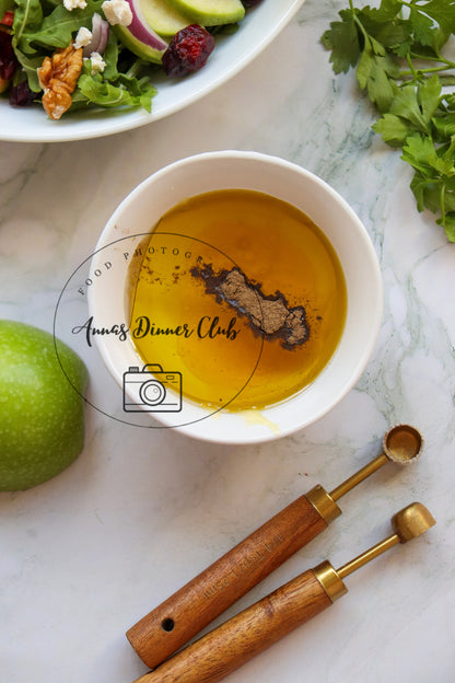 Winter-Style Apple Walnut Salad with White Balsamic Vinaigrette- exclusive set