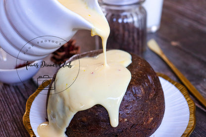 Christmas pudding with saffron sauce  - exclusive set