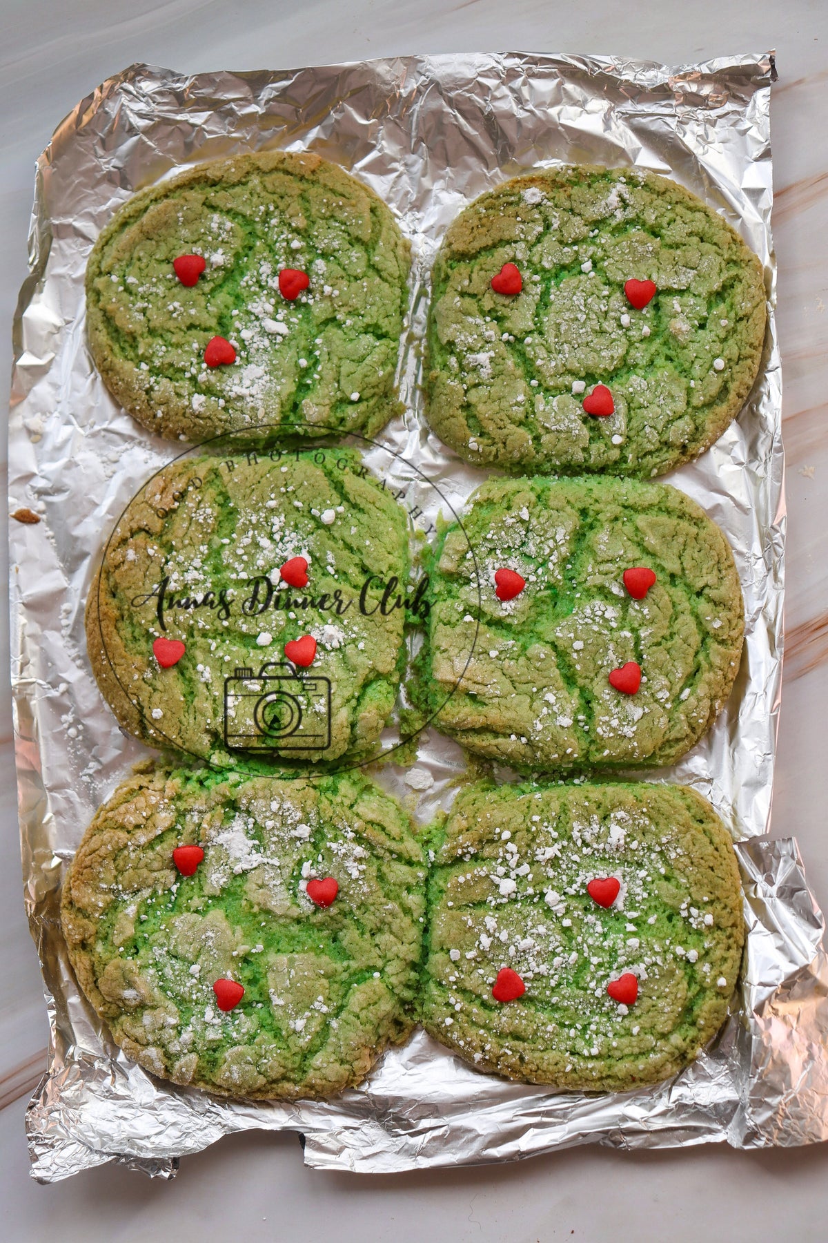 Grinch Cake Mix Crinkle Cookies (Minty Green Crinkles)- exclusive set
