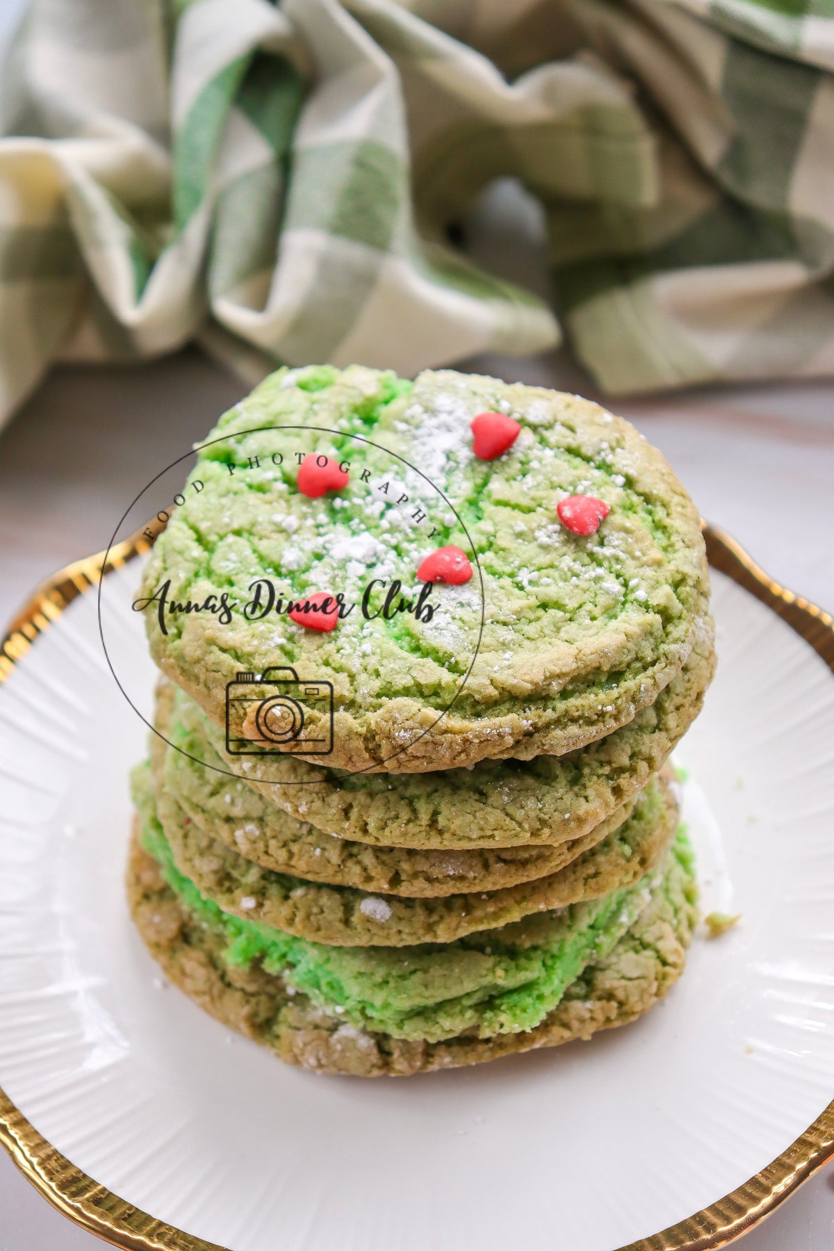 Grinch Cake Mix Crinkle Cookies (Minty Green Crinkles)- exclusive set
