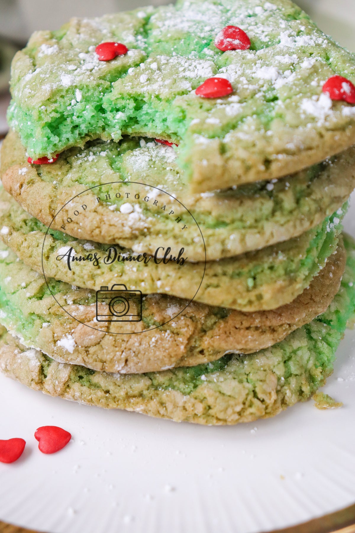 Grinch Cake Mix Crinkle Cookies (Minty Green Crinkles)- exclusive set