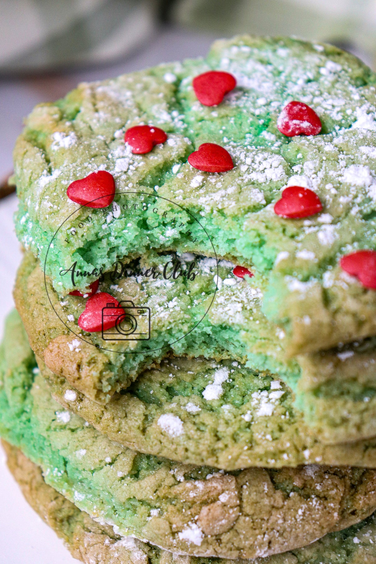 Grinch Cake Mix Crinkle Cookies (Minty Green Crinkles)- exclusive set