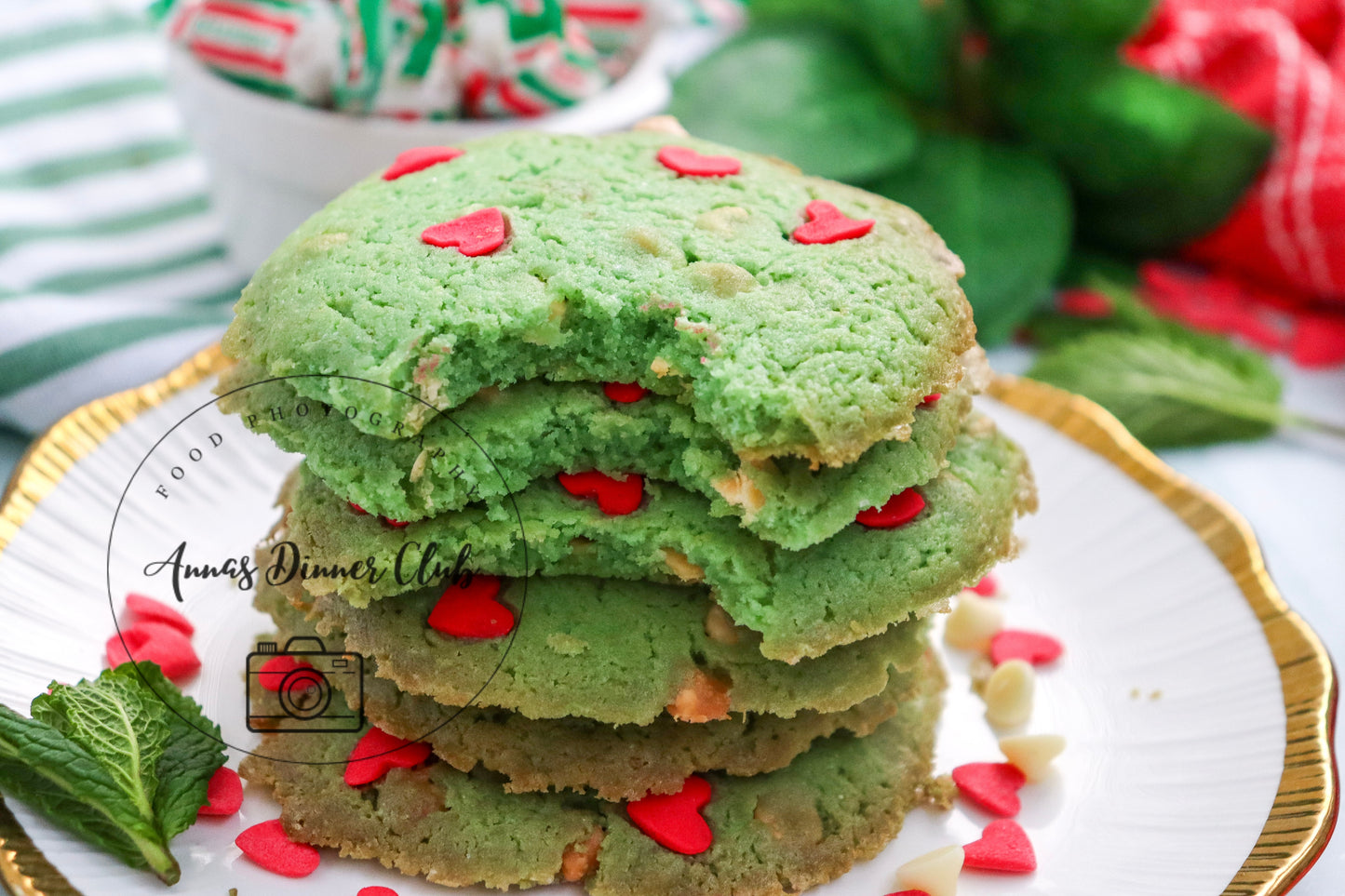Grinch Mint Cookies - small batch - exclusive set