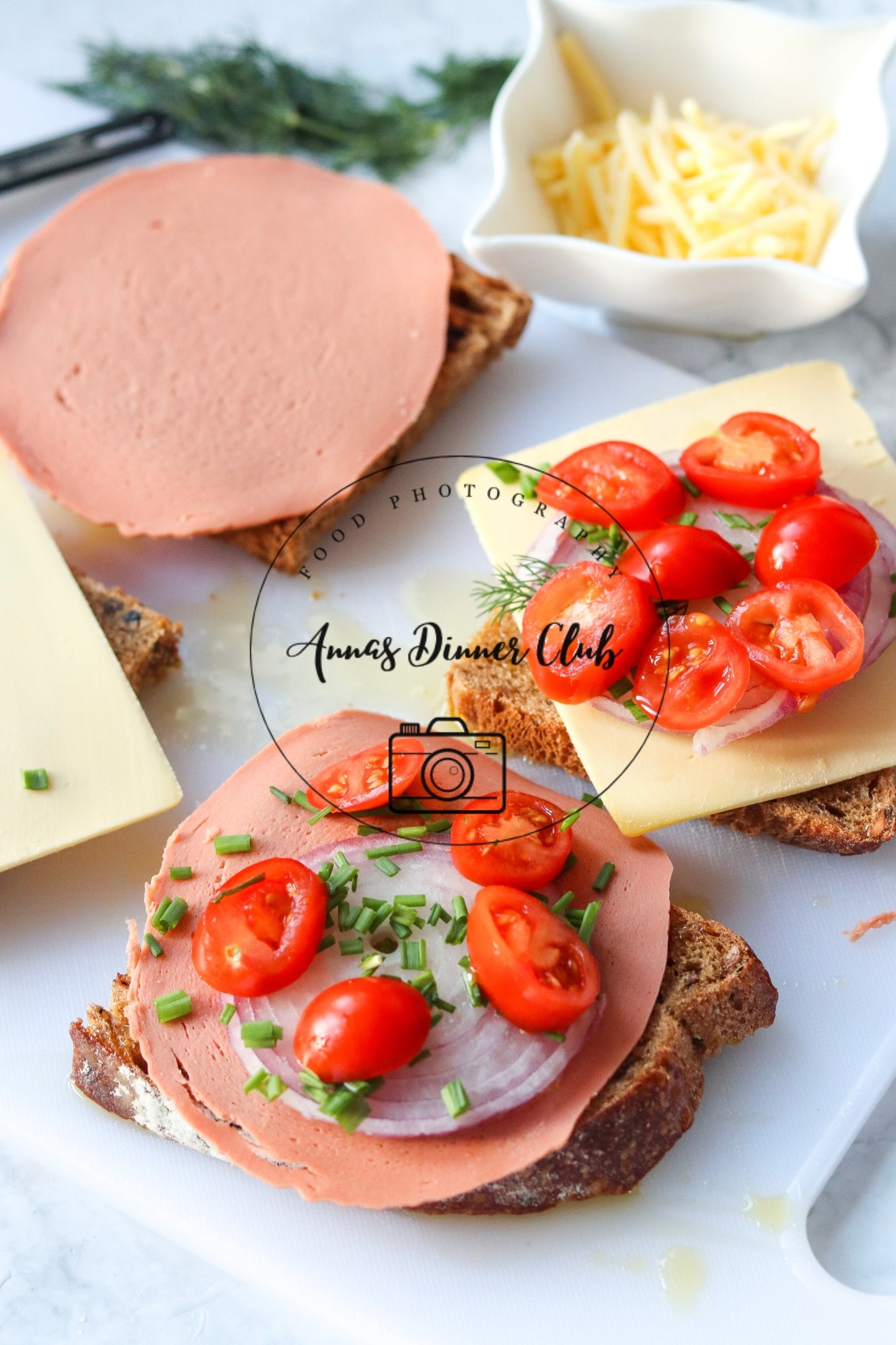 Air Fryer Vegan Cheese and Ham Sandwich set 2