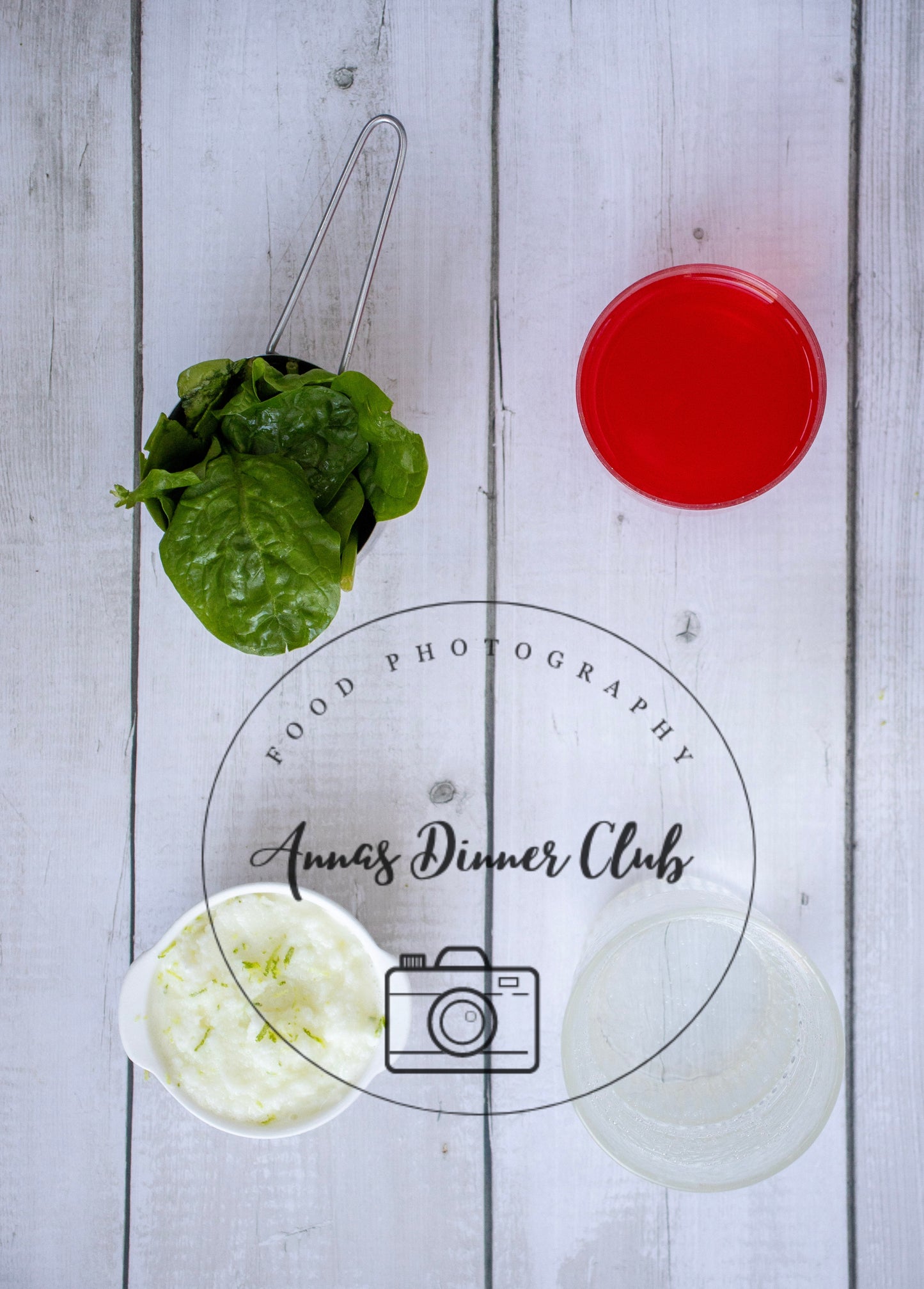 Grinch mocktail with natural food colouring - PLR set