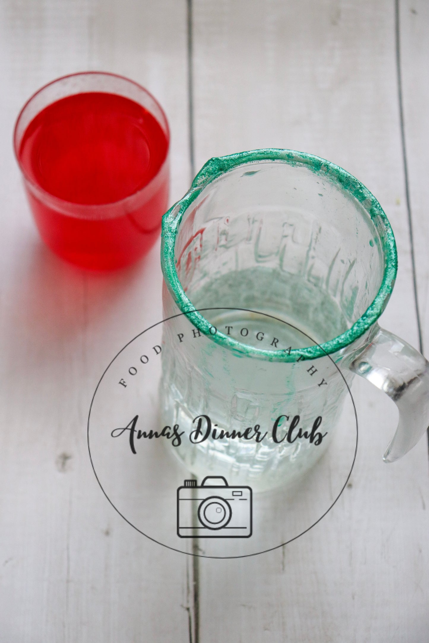 Grinch mocktail with natural food colouring - PLR set