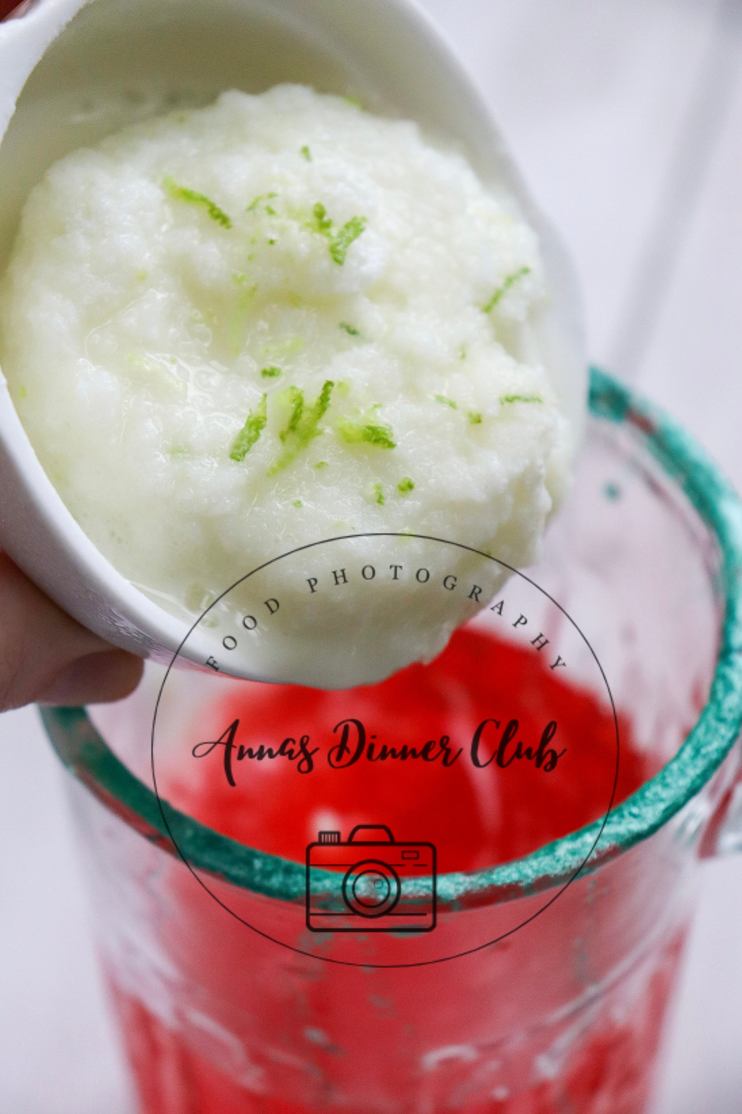 Grinch mocktail with natural food colouring - PLR set