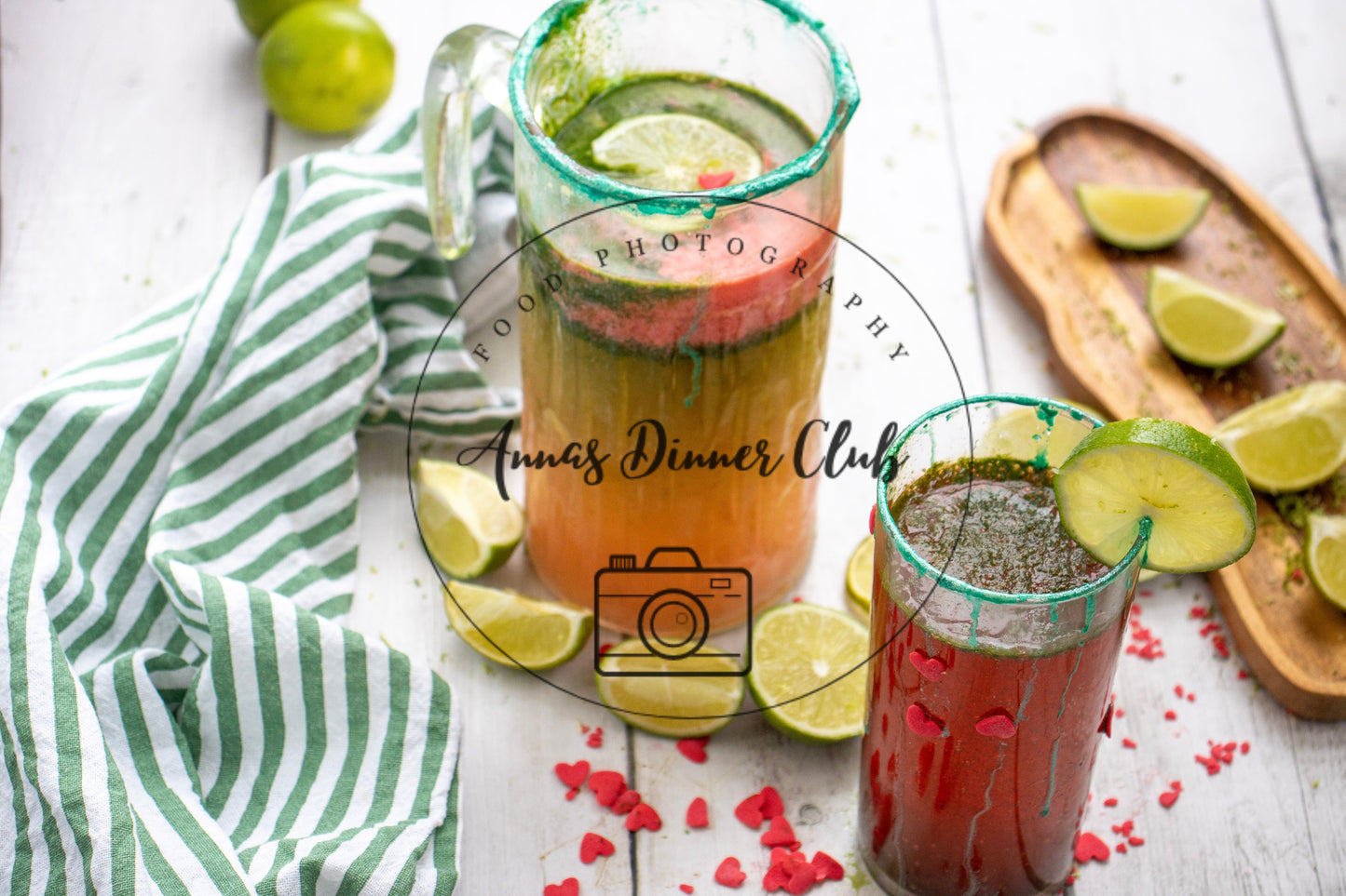 Grinch mocktail with natural food colouring - PLR set