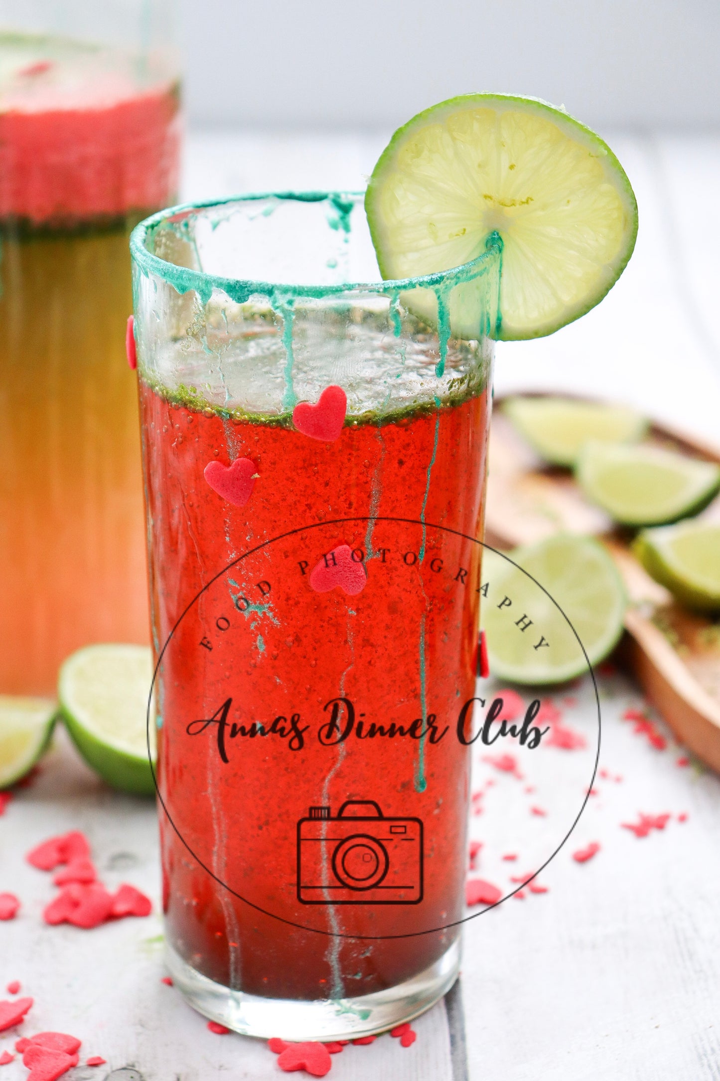 Grinch mocktail with natural food colouring - PLR set