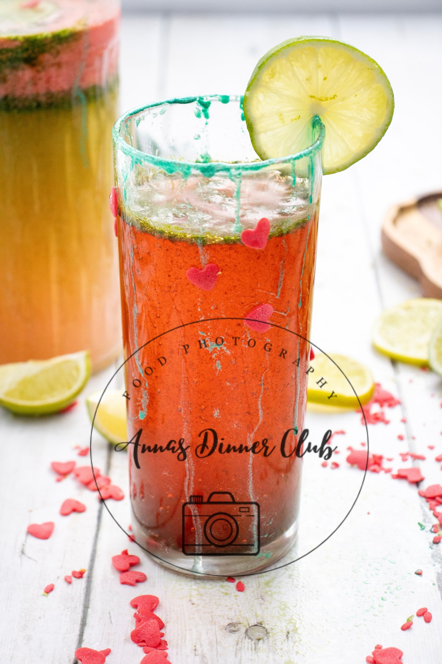 Grinch mocktail with natural food colouring - PLR set