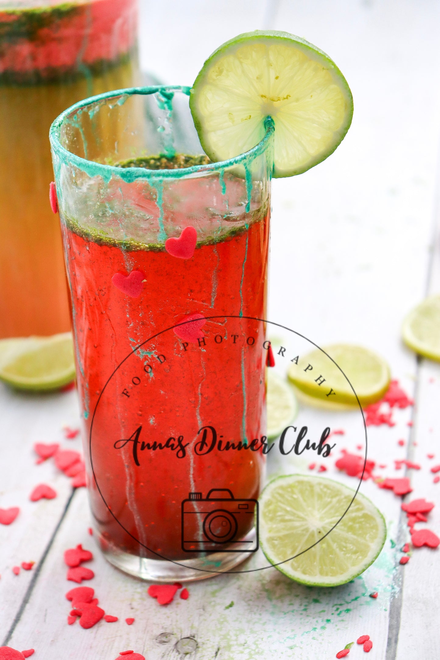 Grinch mocktail with natural food colouring - PLR set