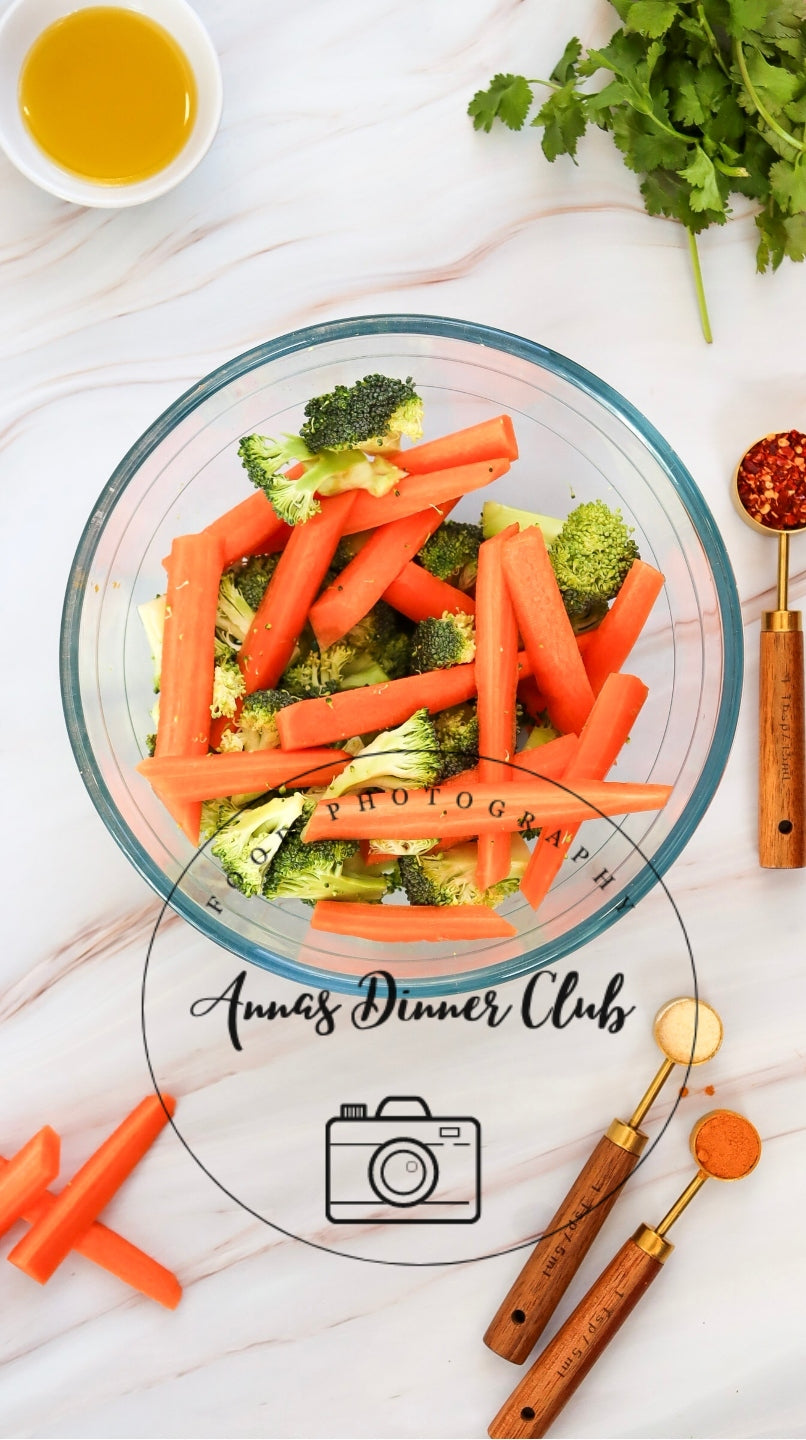 Roasted broccoli and carrots semi exclusive - set 2