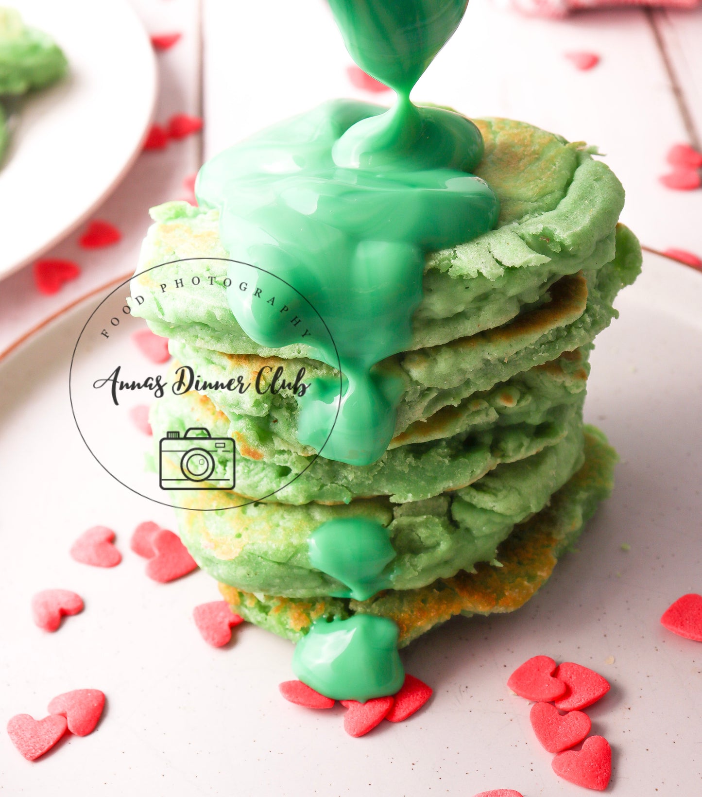 Grinch soufflé pancakes  - exclusive set