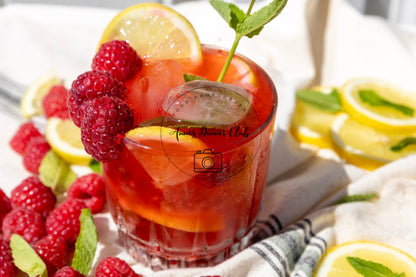 Raspberry Mojito Mocktail PLR set