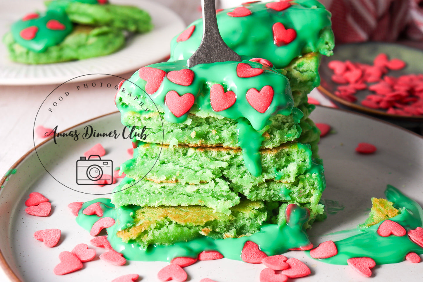 Grinch soufflé pancakes  - exclusive set