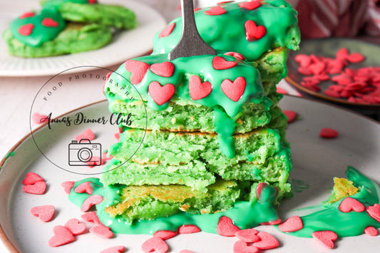 Grinch soufflé pancakes  - exclusive set