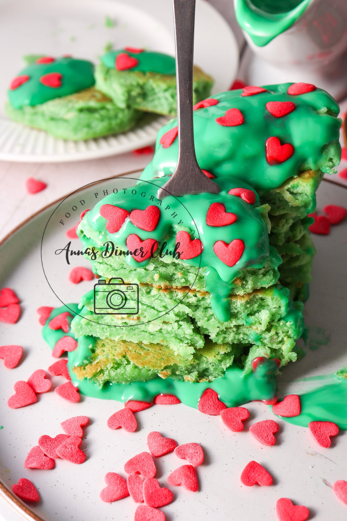 Grinch soufflé pancakes  - exclusive set