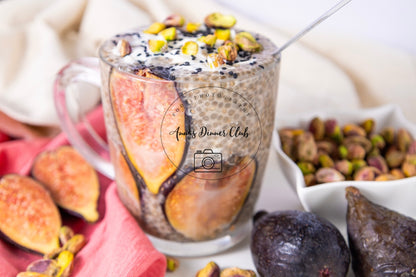 Chia pudding with figs PLR set