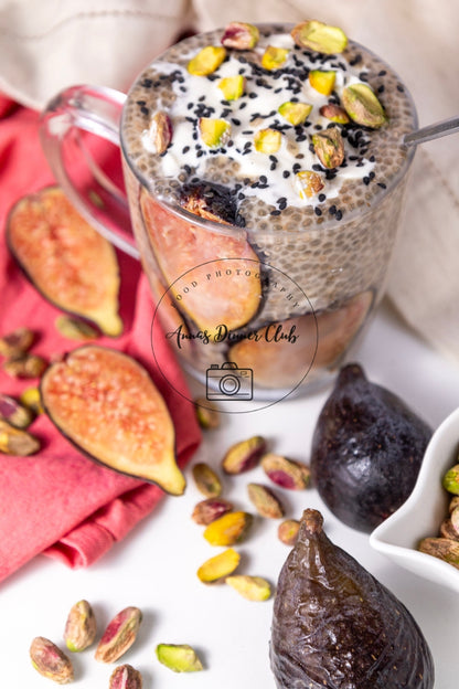 Chia pudding with figs PLR set