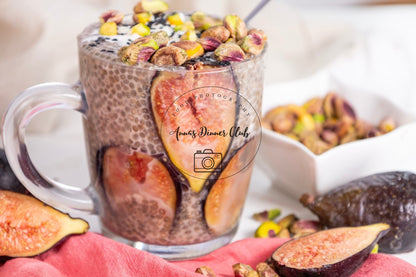 Chia pudding with figs PLR set