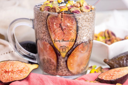 Chia pudding with figs PLR set