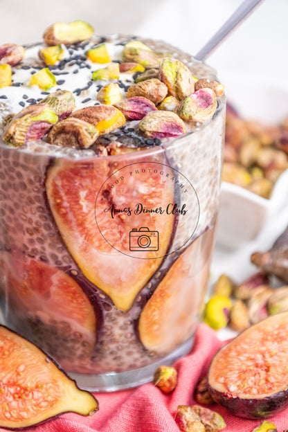 Chia pudding with figs PLR set