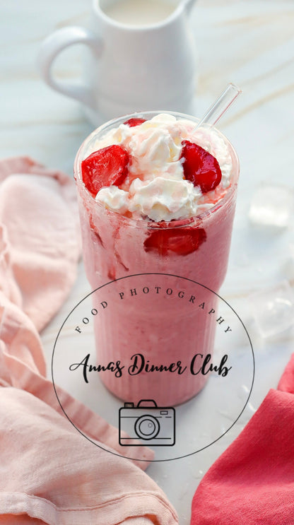Starbucks Inspired Strawberry Cheesecake Frappuccino healthier version-PLR set